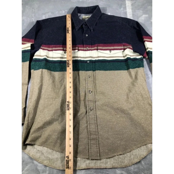 Express riders button up western shirt brush popper size large - Picture 1 of 3